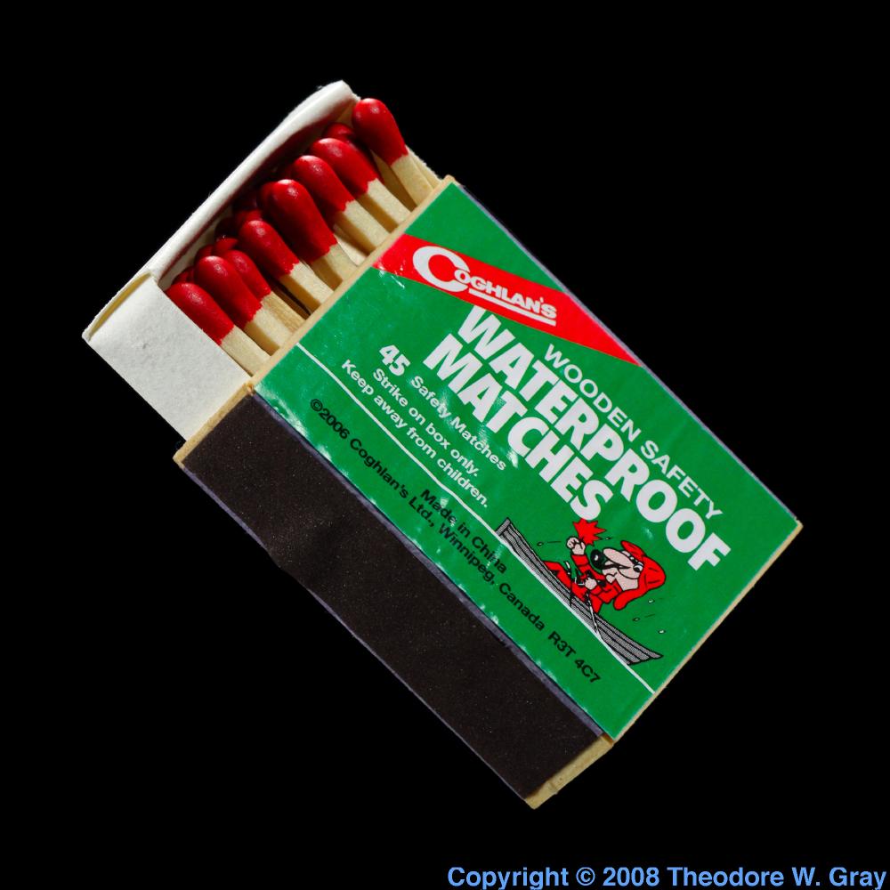 Waterproof Matches A Sample Of The Element Phosphorus In The Periodic 