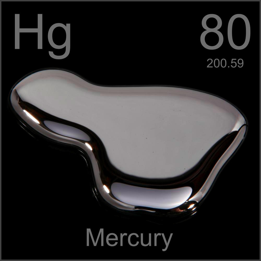 Poster sample, a sample of the element Mercury in the Periodic Table