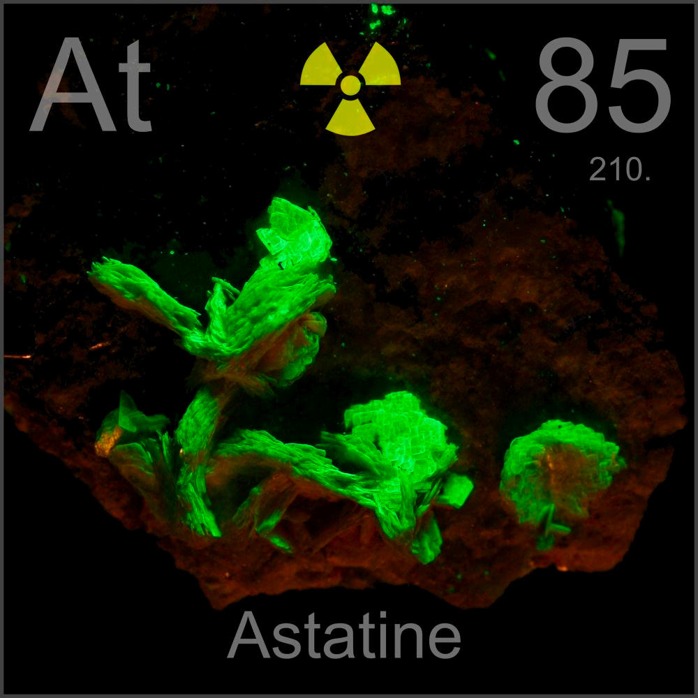 Poster sample, a sample of the element Astatine in the Periodic Table