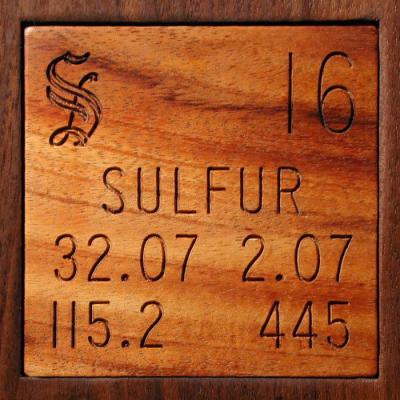 Periodic Table Columns on Sample Of The Element Sulfur In The Periodic Table