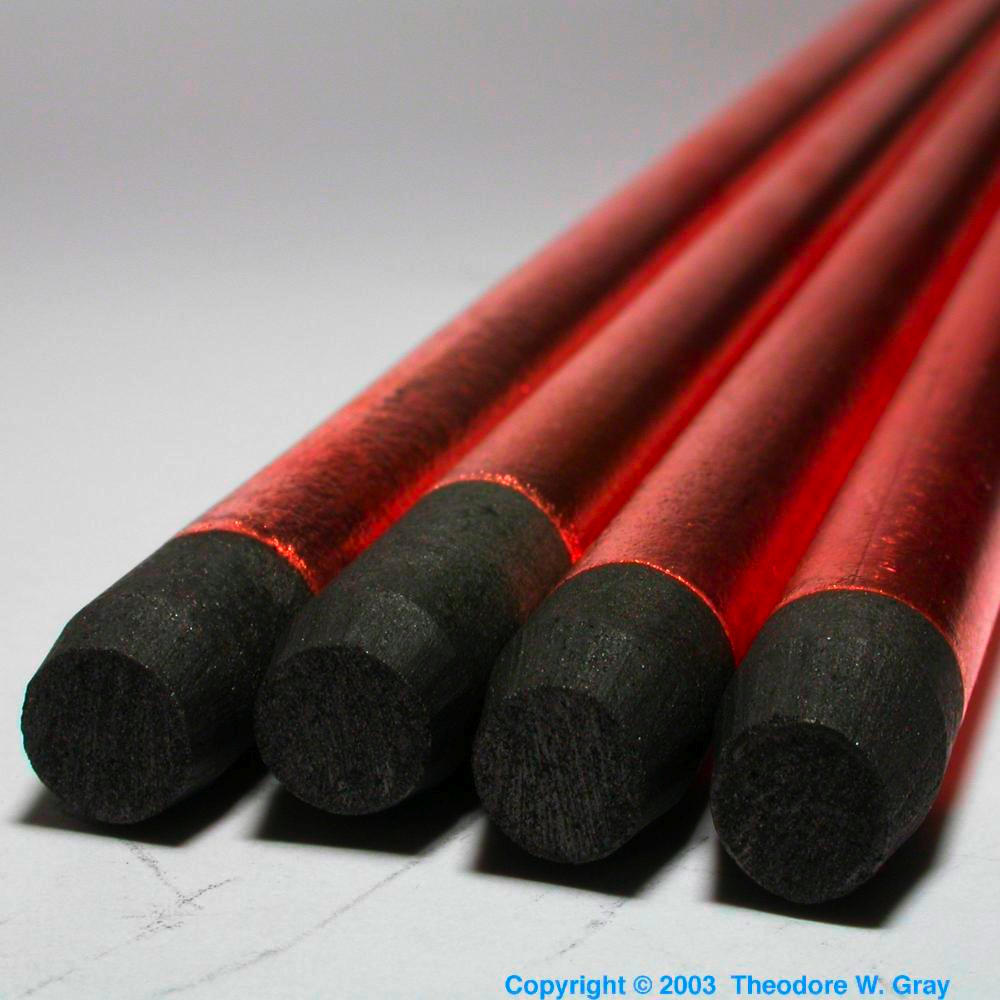 Graphite welding rods, a sample of the element Carbon in the