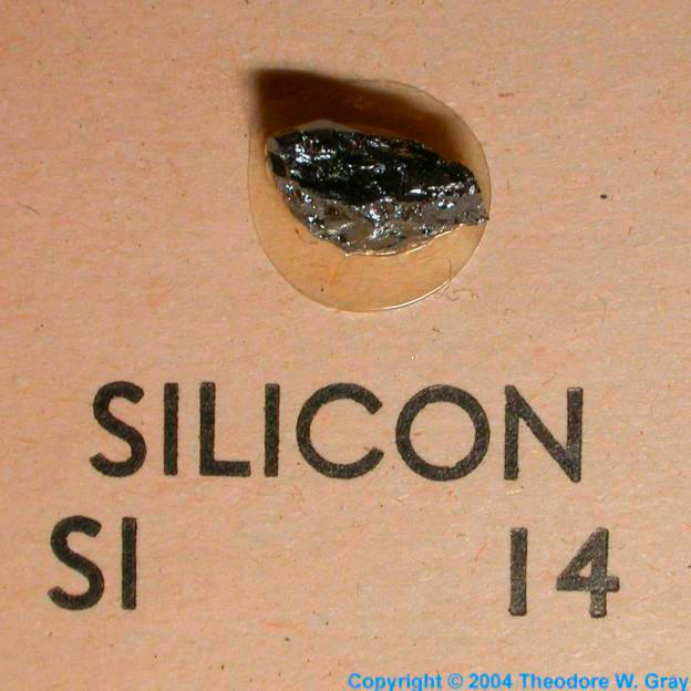Sample of the element Silicon in the Periodic Table