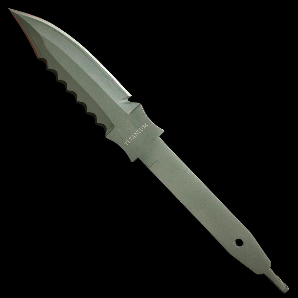 Solid titanium dive knife, a sample of the element Titanium in the Periodic  Table