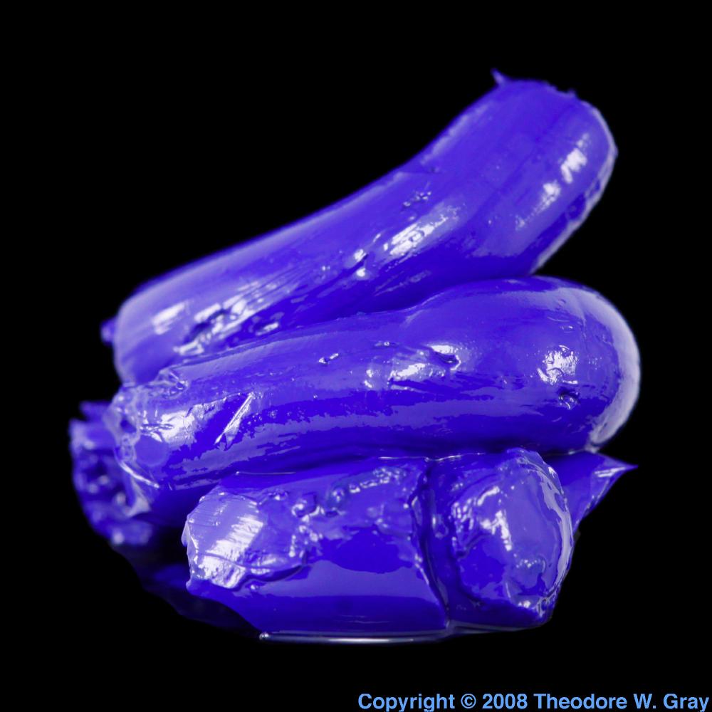 Cobalt blue paint, a sample of the element Cobalt in the Periodic Table