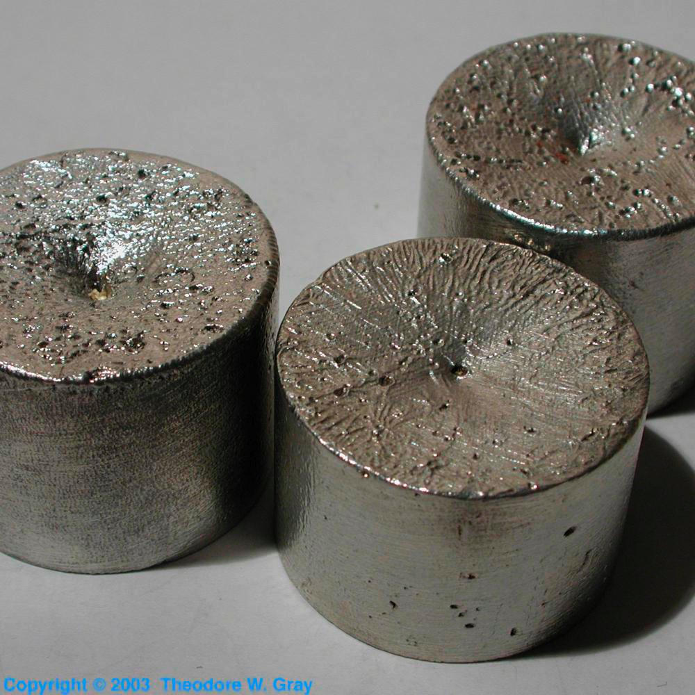 Lead-free fishing weights, a sample of the element Tin in the