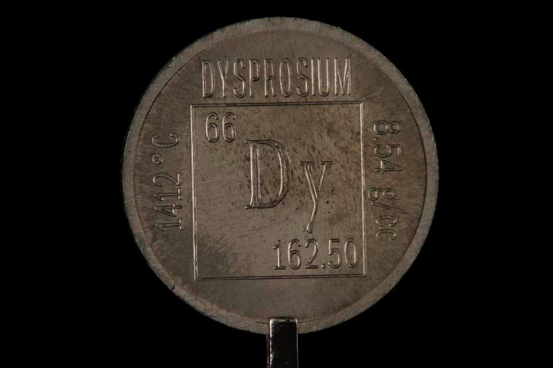 Sample of the element Dysprosium in the Periodic Table
