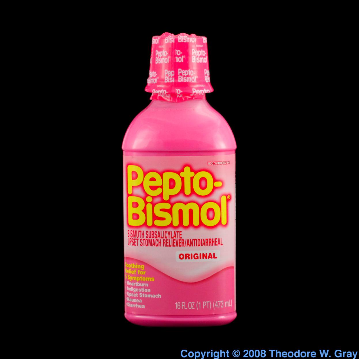Bismuth Pepto-Bismol.